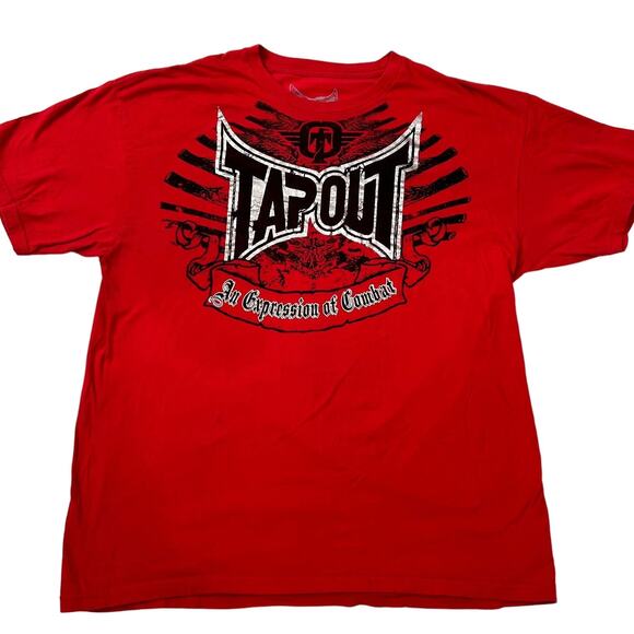 Tapout Other - Vintage y2k Cyber Grunge Tapout Double sided Affliction style red t shirt mens